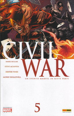 copertina di Steve Mcniven   
			 Civil War 5  © Marvel Comics