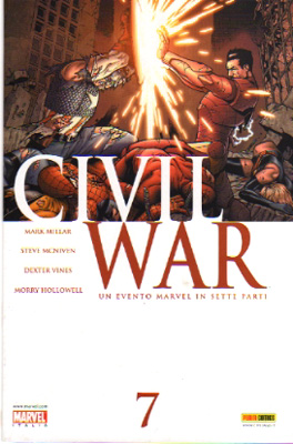 copertina di Steve Mcniven   
			 Civil War 7  © Marvel Comics