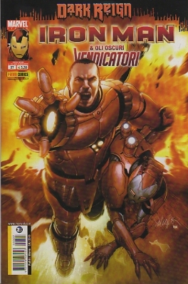 copertina di Salvador Larroca
			da The Invincible Iron Man 16 © Marvel Comics