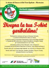 manifesto del concorso I Mille Live: Garibaldi Chiama