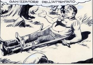 cico si traveste da zagor - disegno di gallieno ferri