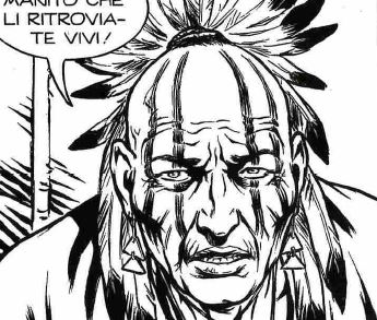 Sciamano Mohawk, disegno di Paolo Bisi